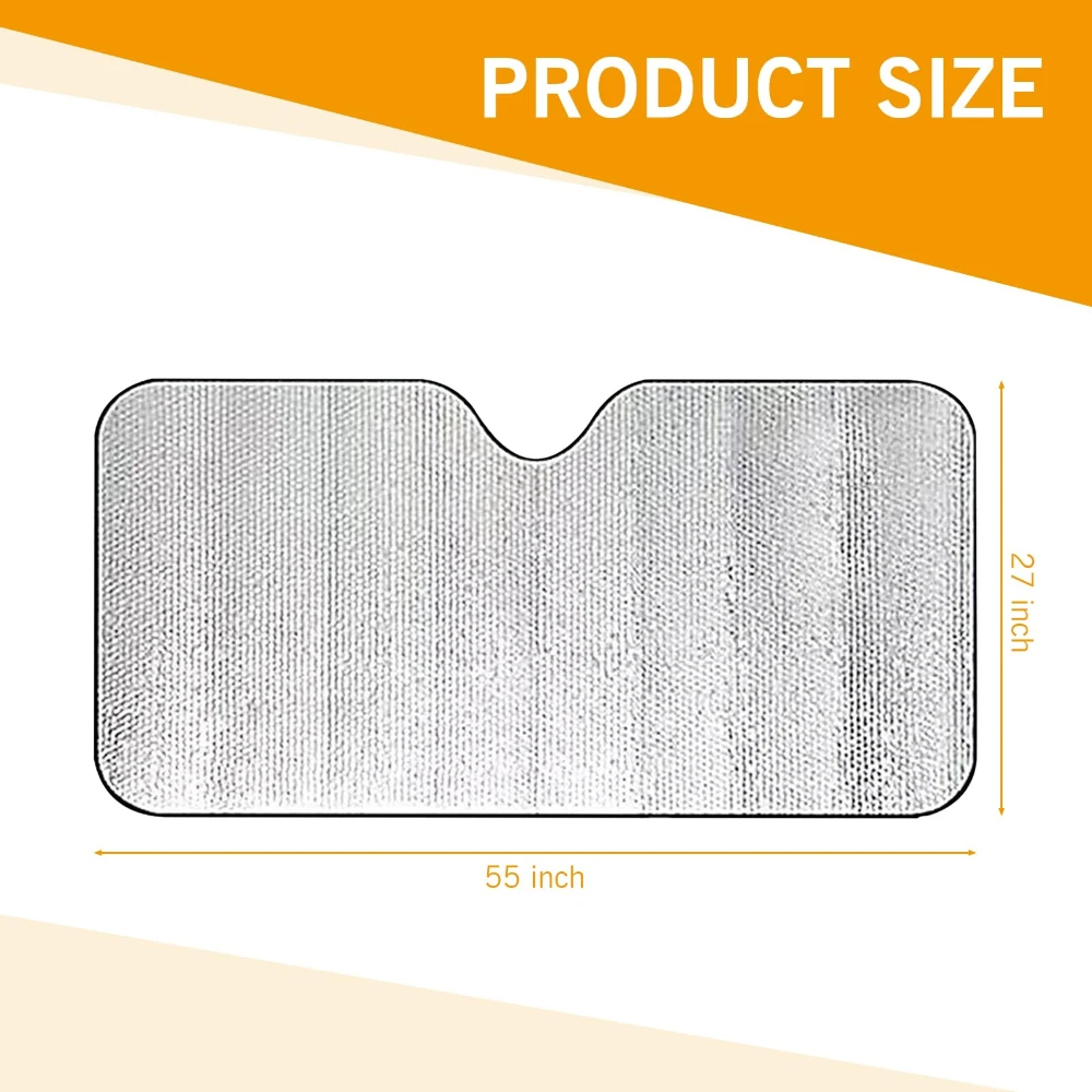 Pack-1 Front Windshield Sun Shade Car Windproof Window Sun Shade Shield to Block UV Rays for Most Cars and Trucks for Sun Heat