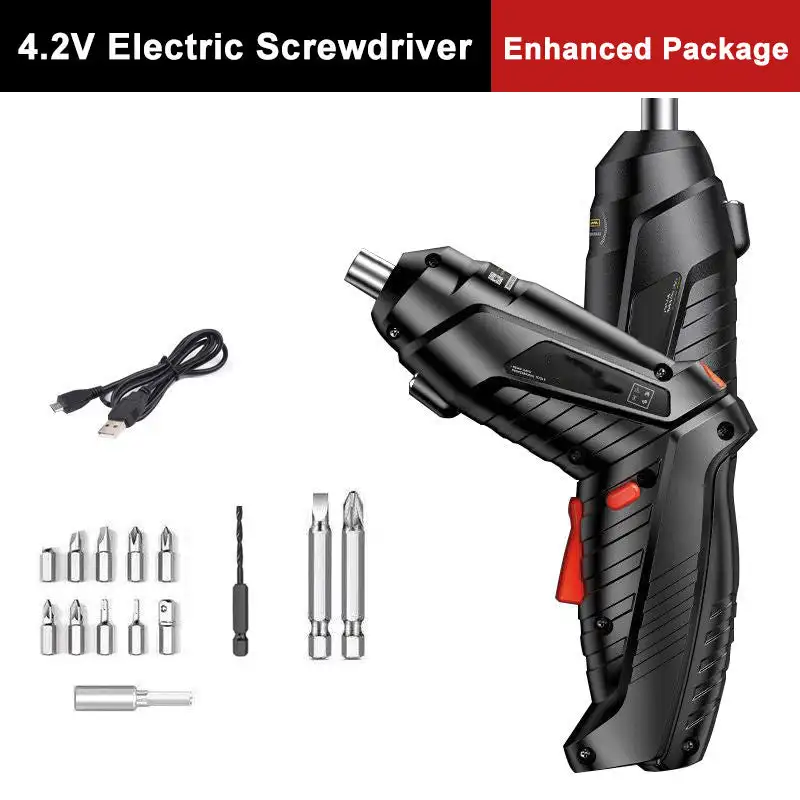 Multifunctional And Powerful Electric Screwdriver Portable Cordless Drill Screwdriver Rechargeable Electric Drill Power Tools