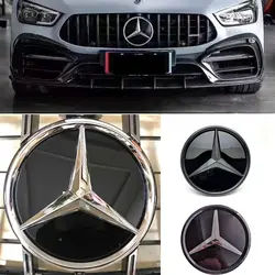 Grill Badge 3D Mirror Front Badge For W205 Emblem W212 W213 W204 ML W166 CLA C117 A W176 W177 C W204 E GLK X204 GLA GLC GLE