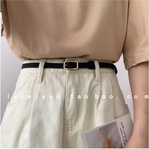 

New Fashion Jeans Waist Belts PU Leather Belt for Women Unisex Belts Buckle Luxury Belts Female Men Waistband Thin 100cm