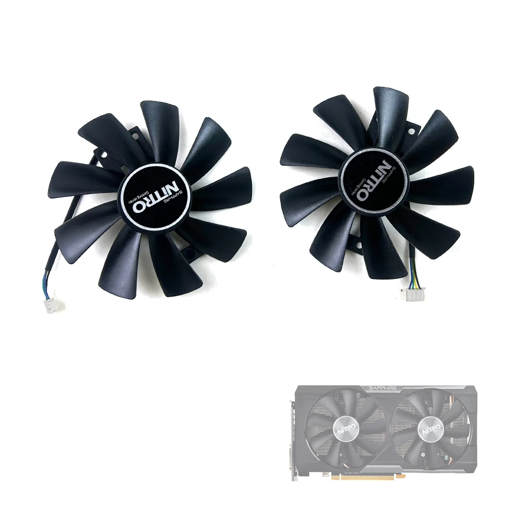 Cooling Fan GAA8B2U/GAA8S2U 4pin DC 12V 0.45A R9 380X GPU Cooler For Sapphire R9 380 380X 2G/4G D5 Graphics Card Replacement
