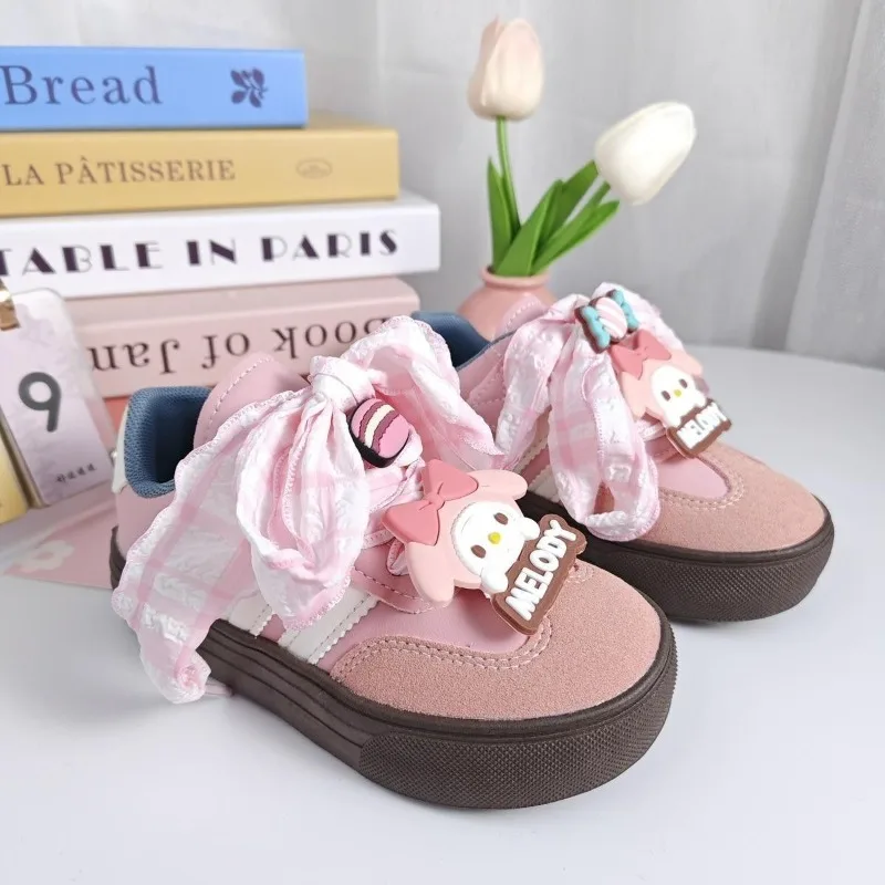 

Kawaii My Melody Sanrio Children Cute Cartoon Comfortable Warm Sports Shoes Anti Slip Running Shoes Flat Shoes Gift for Kids