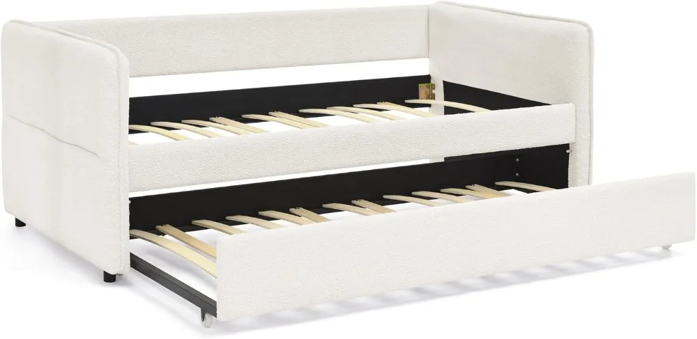 

Мягкая кушетка с выдвижной выдвижной кроватью, кушетка «Двенадцать короля» с выдвижной рамой, современный выдвижной каркас кровати для детей-подростков