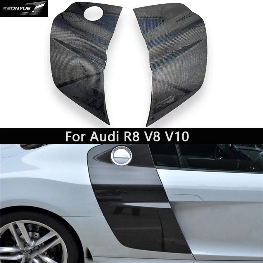For Audi R8 V8 V10 Carbon Rear Fiber Door panel decoration Car Side By Fender Cover Dection Bid By Car Accessories Body Kit