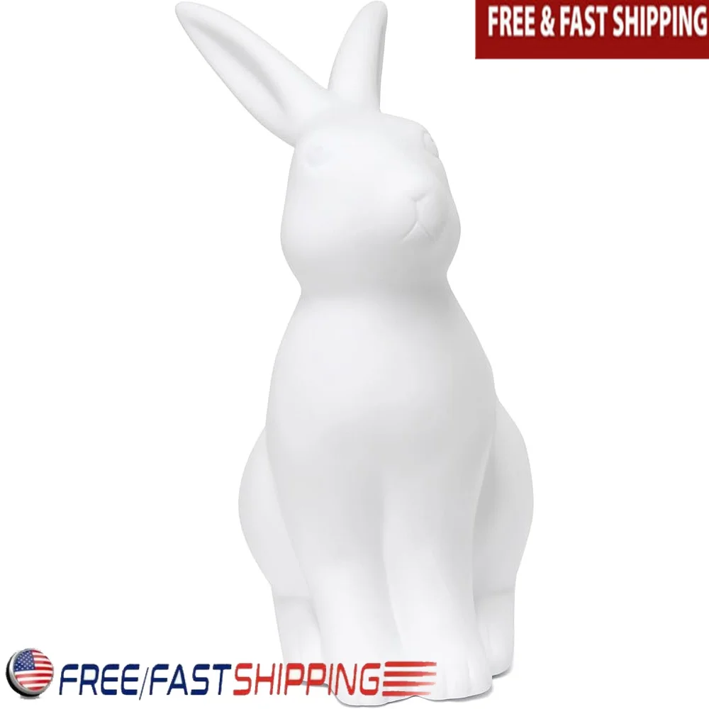 

Adorable Bunny Rabbit Table Lamp Night Light Bedroom Nursery Compact Size Easy Use Cute Design All Ages