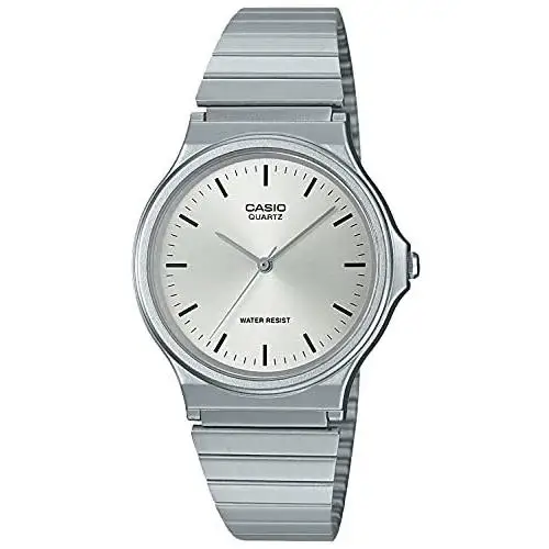 Casio MQ-24D-7EJH JDM Watch, 38.8 mm x 34.9 mm x 7.8 mm, classic steel band with adjustable clasp