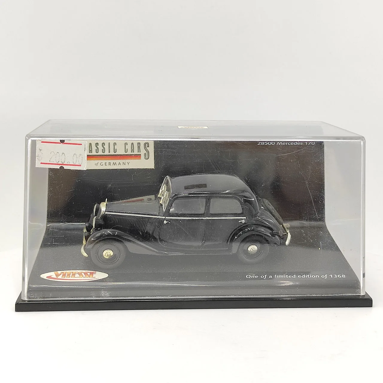 

Дефект поверхности краски, литой под давлением VITESSE, масштаб 1:43, BENZ 170, ограниченная серия, модель автомобиля из черного сплава, Коллекционная игрушка, подарок, сувенир