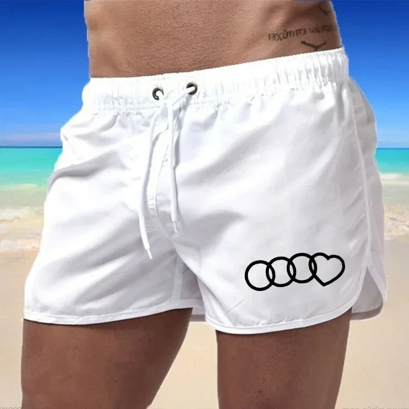 Pantalones cortos deportivos para hombre, ropa de playa de lujo, verano, 2024