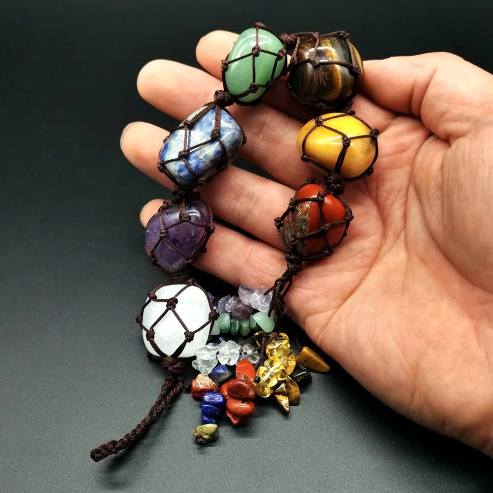 

Reiki Healing Large Particles Natural Colorful Chakra Crystal Semi-precious Stone Car Decoration Yoga Energy Stone Ornaments