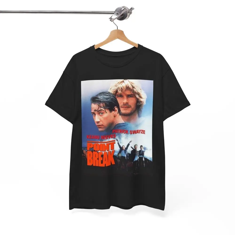 Point Break T shirt Vintage Movie Poster Retro Keanu Unisex Heavy Cotton Tee