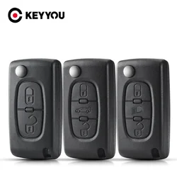 KEYYOU CE0523 Ce0536 для Peugeot 206 408 1/2/3/4/5/6/807 Partner для Citroen C1/2/3/4/5/6/7/8 Xsara Picasso автомобильные ключи