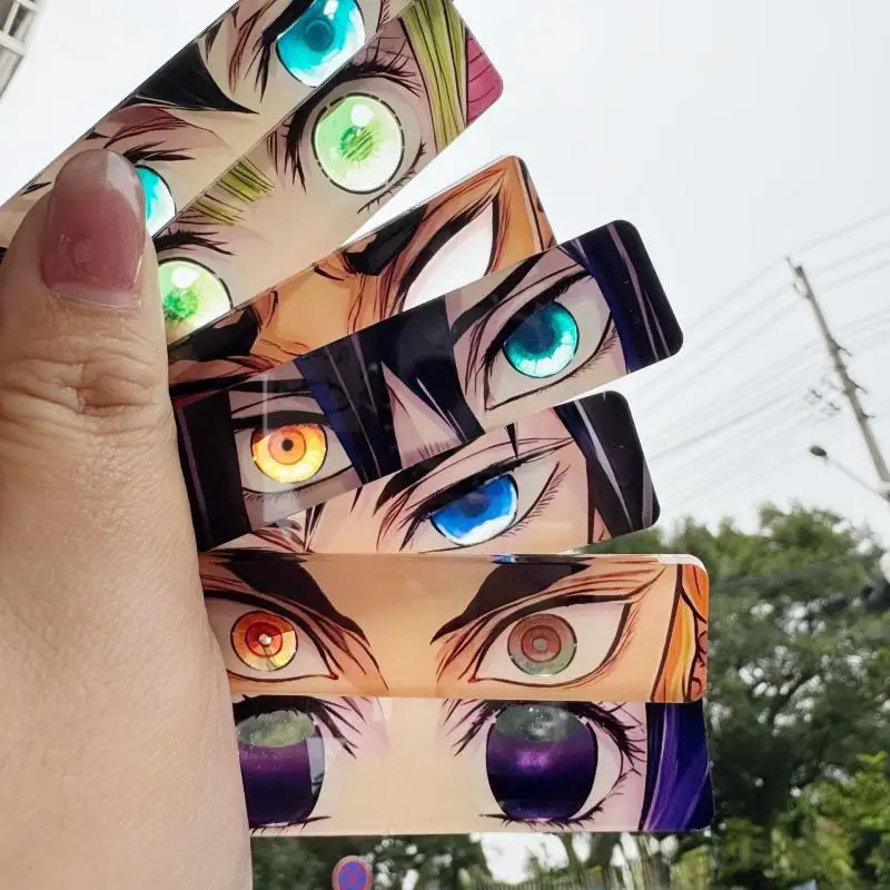 Eye Strip Transparent Card Acrylic Keychain Zenitsu Muichiro Mitsuri Kanroji Double Sided Clear Anime Peripheral Gift