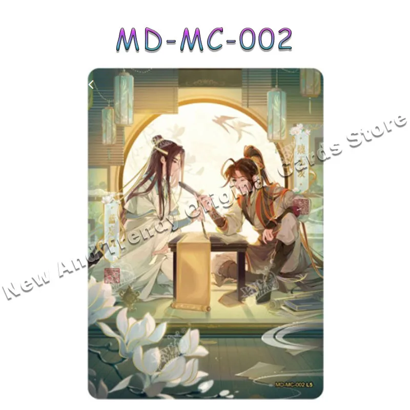 Original Anime MoDaoZuShi Cards KAYOU FM MC PR Card Signature Card Wei Wuxian Blue Forgetting Machine Collection Card Toy Gifts