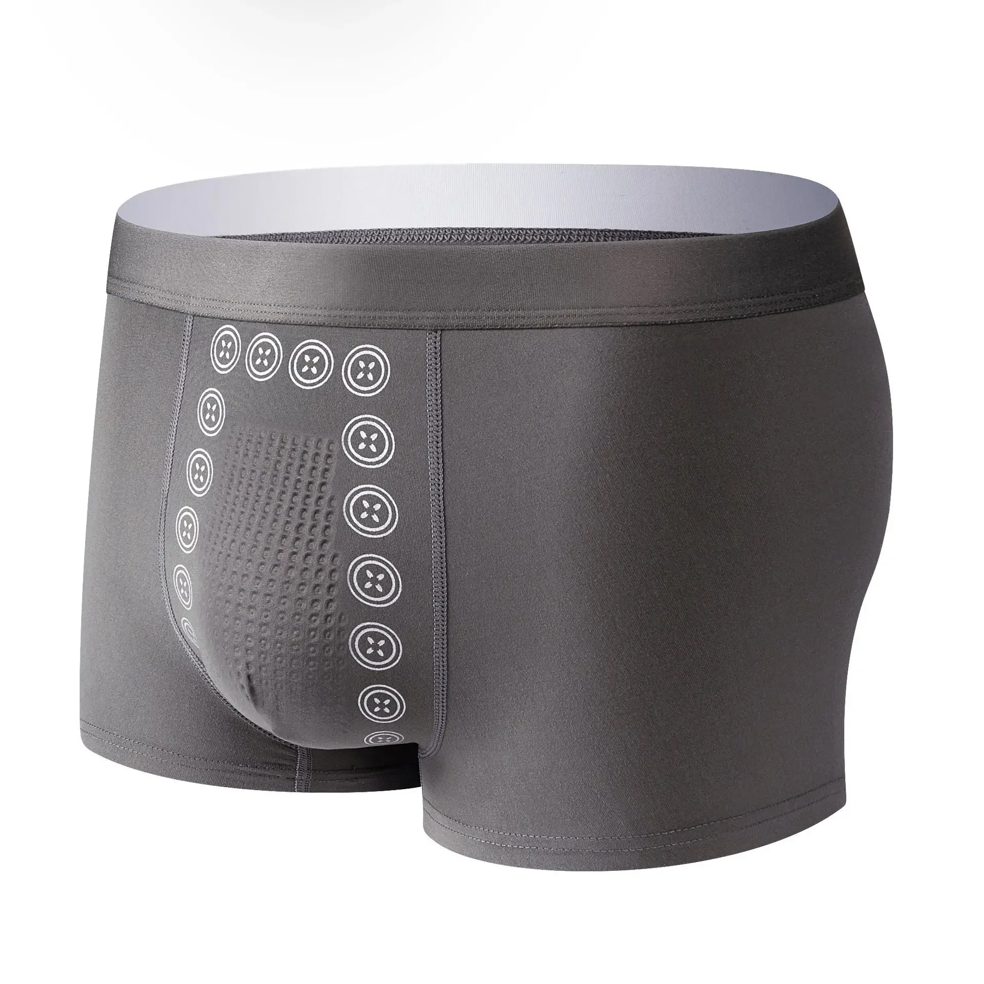 Mannen Boxershort met Anion Technologie Antibacterieel, Naadloos, Middelhoge Taille, Comfortabel en Ademend, Massage Design, Meerdere Kleuren