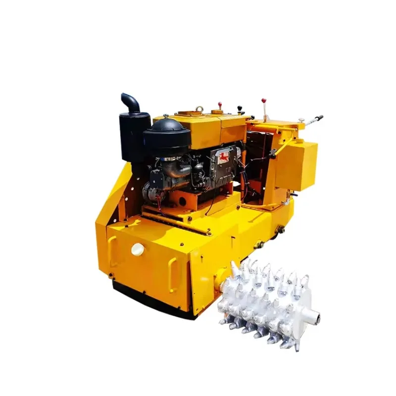 Durable Hand Push Ground Processing Tool for Deep Roughening Construction Pavement Repair