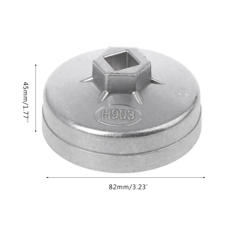 F92C 74mm 14 Flute Aluminum Oil Filter Wrench Socket Remover Tool for Benz Auto Car