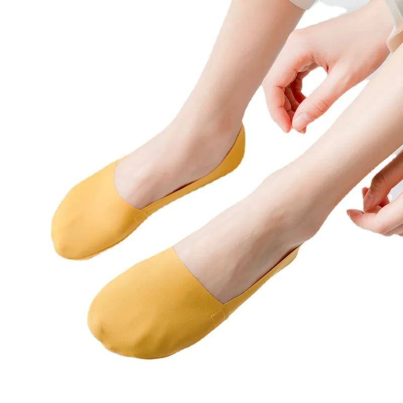 10Pairs Women Invisible Boat Socks Breathable Silicone Non-slip Ultra-thin Sock High Quality Elastic Ice Silk Low Invisible Sock