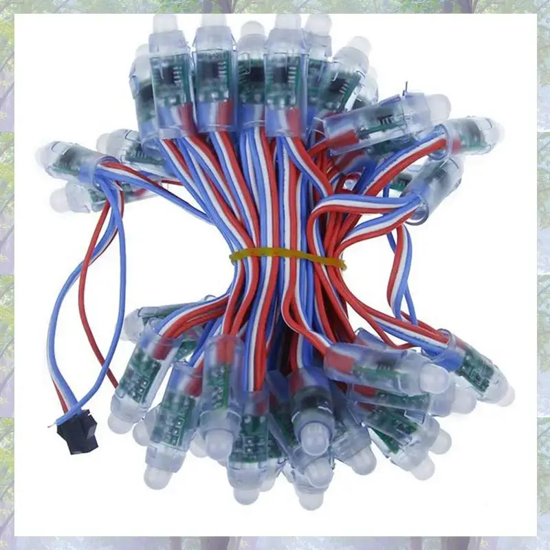 

T82C Лидер продаж-200 шт. WS2811 RGB светодиодный пиксельный светильник с индивидуальной адресацией 12 мм рассеянный цифровой полноцветный светодиодный пиксельный модуль