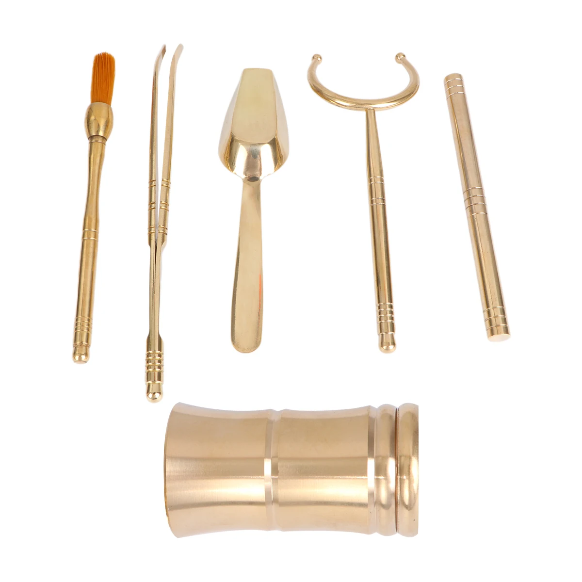 

6 in 1 Tea Ceremony Set Chinese Kung Fu Utensils Bamboo Design Tool Kit Making Accessories Gongfu Practice Perfect Gift Tea