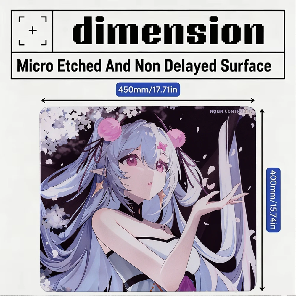 450x400x3.2mm Glass Gaming Mouse Pad Customized MAKO Sakura Night&Ink Desktop Mat Tempered FPS Office Gaming Accessories Replica