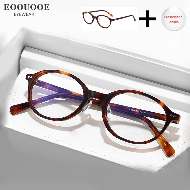 

Women's Acetate Optics Glasses Prescription With Recipe Lenses Progressive Myopia Eyewear Reading Anti Blue Light Eyeglasses