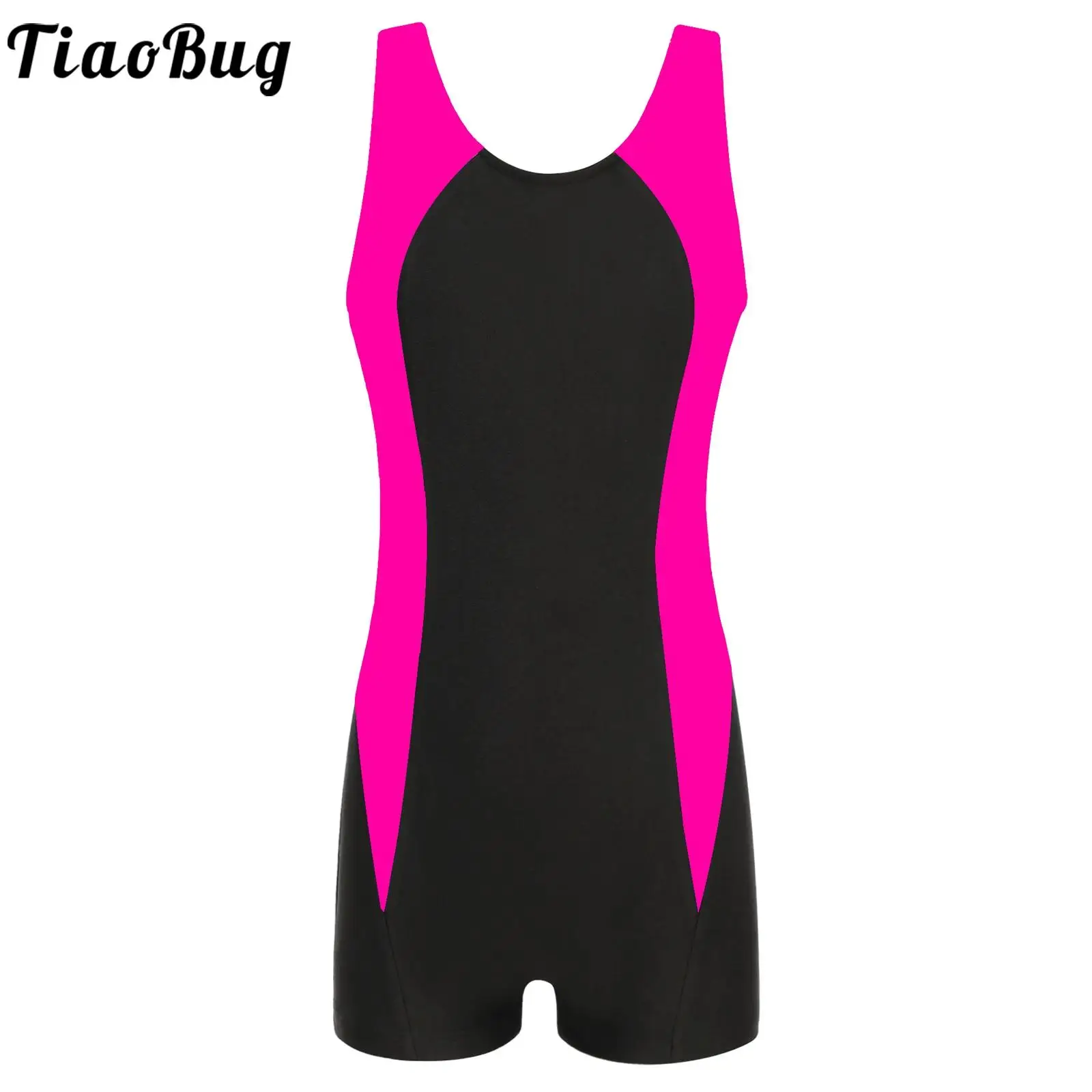 

Kids Girls Boys One-piece Sport Swimsuit Sleeveless Backless Print Athletic Swimwear for UPF 50+ Sun Protection Surfing Suits