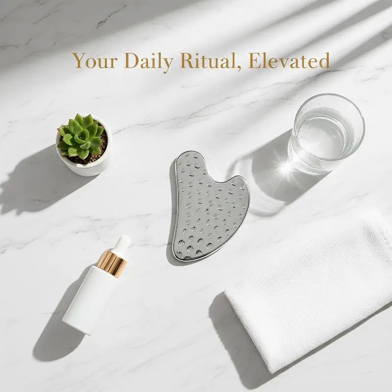304 Stainless Steel Gua Sha Tool Smooth Sturdy Face Massager Portable for Travel Home Beauty Salon Skincare Routine