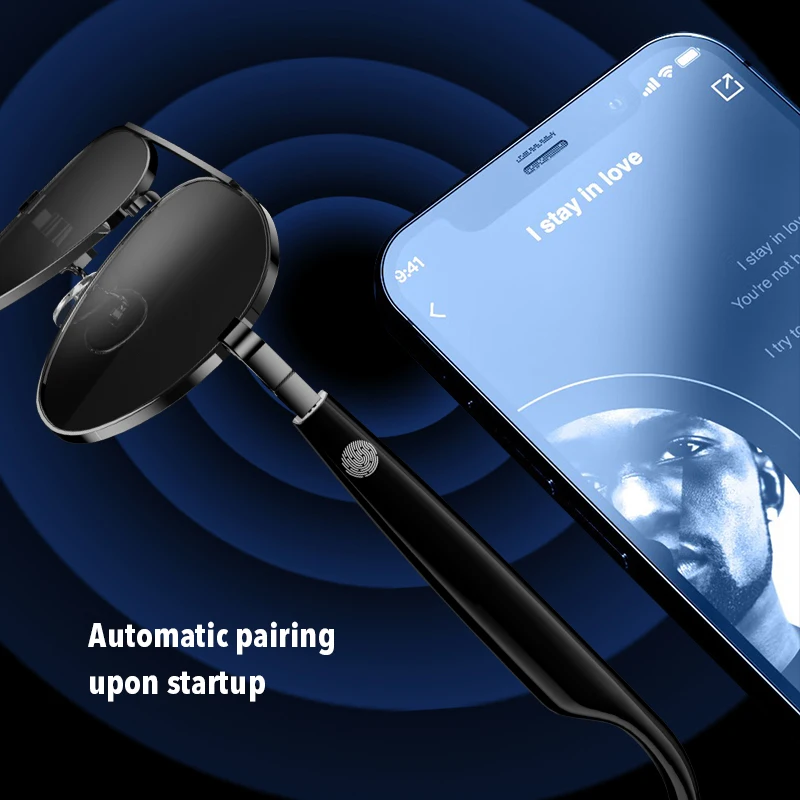 Smart glasses Wireless Bluetooth sunglasses built-in microphone Sports glasses Super cool glasses compatible with Android/iPhone