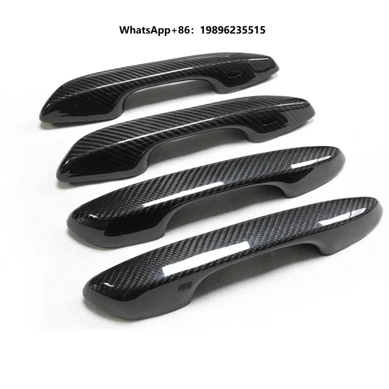 High Quality Real Dry Carbon Fiber Exterior Door Handle Cover Trim Stickers ES300 UX