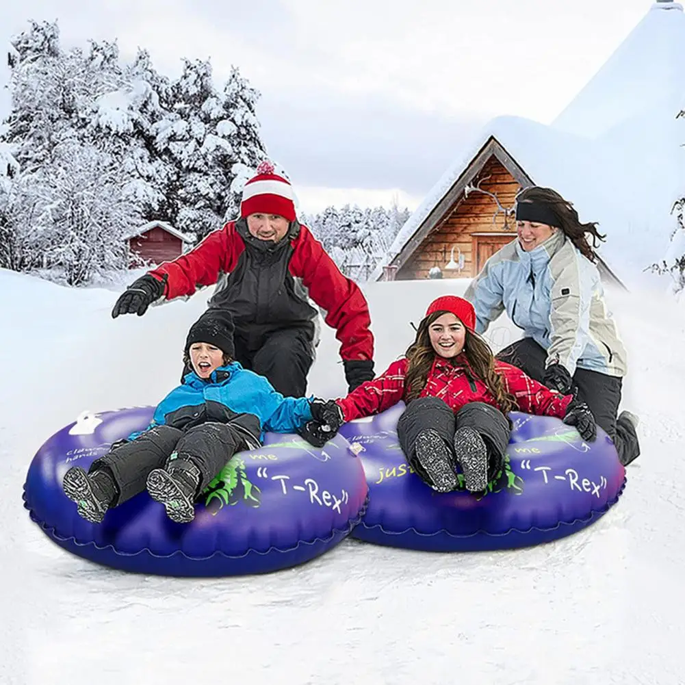 Ski Tube Sit Comfortably PVC Entertainment Kids Sledding Snow Sleds   Snow Sled  for Skiing