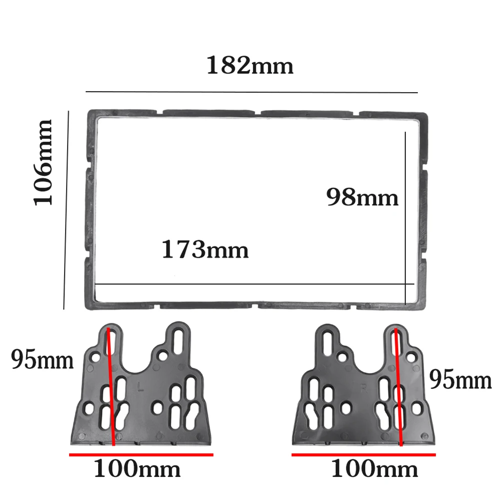 7 / 6.5 Inch 2 Din Auto Dashboard Frame Radio Fascia MP5 Adapter Panel Voor Hyundai I-25/Accent/solaris/Verna 2010 +