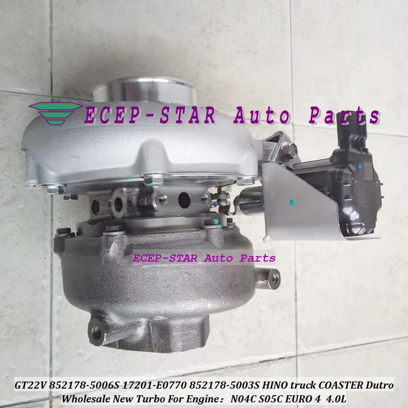 

Turbo GT22V 852178 852178-5006S 17201-E0770 852178-5003S 172010-E0763 17201-E0765 172010-E0760 For HINO Truck COASTER Dutro N04C