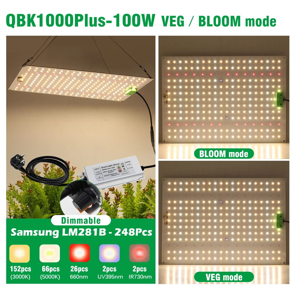 LED Grow Light Samsung LM281B 2000W 4000W 6000W Quantum Sunlike Full Spectrum Phyto Lamp For Greenhouse Plant Growth Lighting.