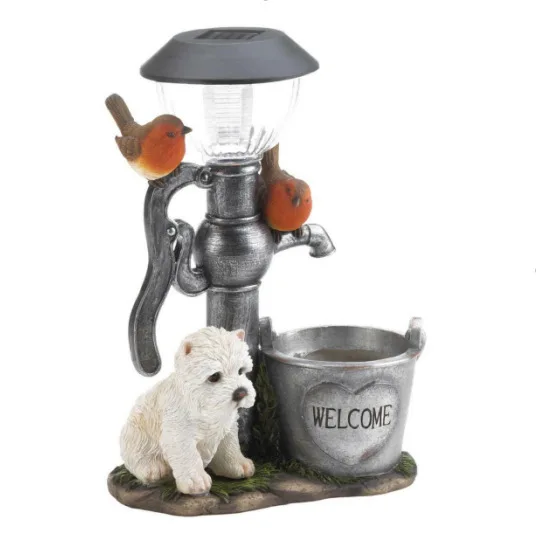 Lampe solaire décorative pour jardin, lapin, SLaura, chien, elfe, animal, maison, nouveau, 2024