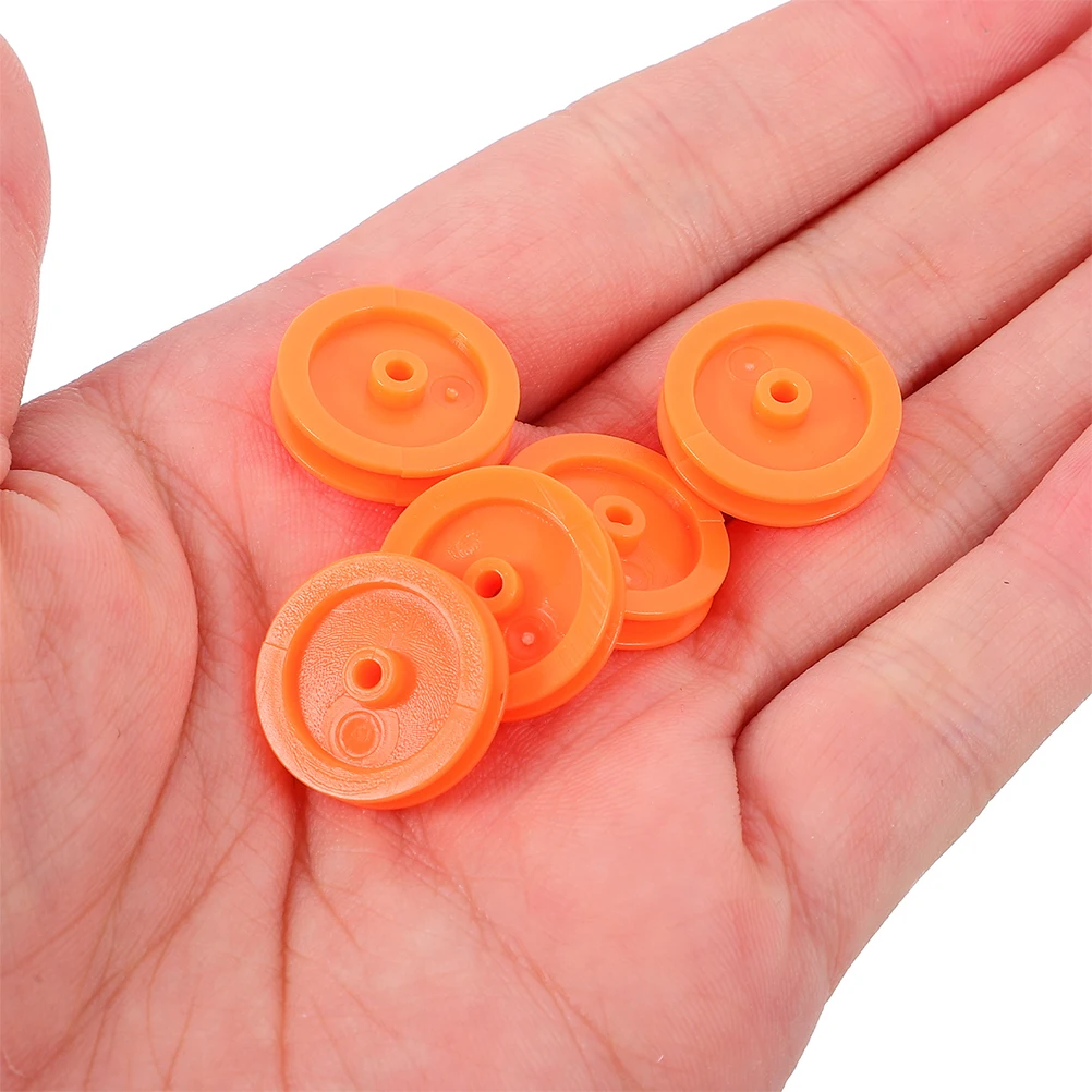 

50pcs Plastic Pulley Lightweight Smooth Diy Rc Cars Planes Toy Modification Accessories Portable Wheel Gear