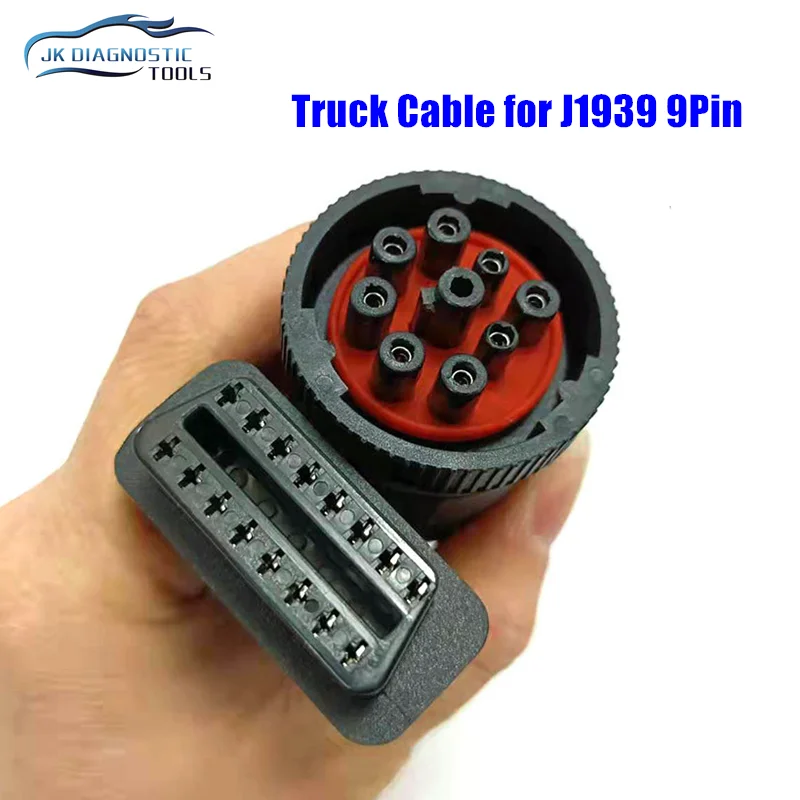 J1939 9 Pin To 16 Pin Truck Line Cable J1939 9 Pin To OBDII/OBD2 Male Female Diagnosctic Tool Connector for DEUTSCH Cummins