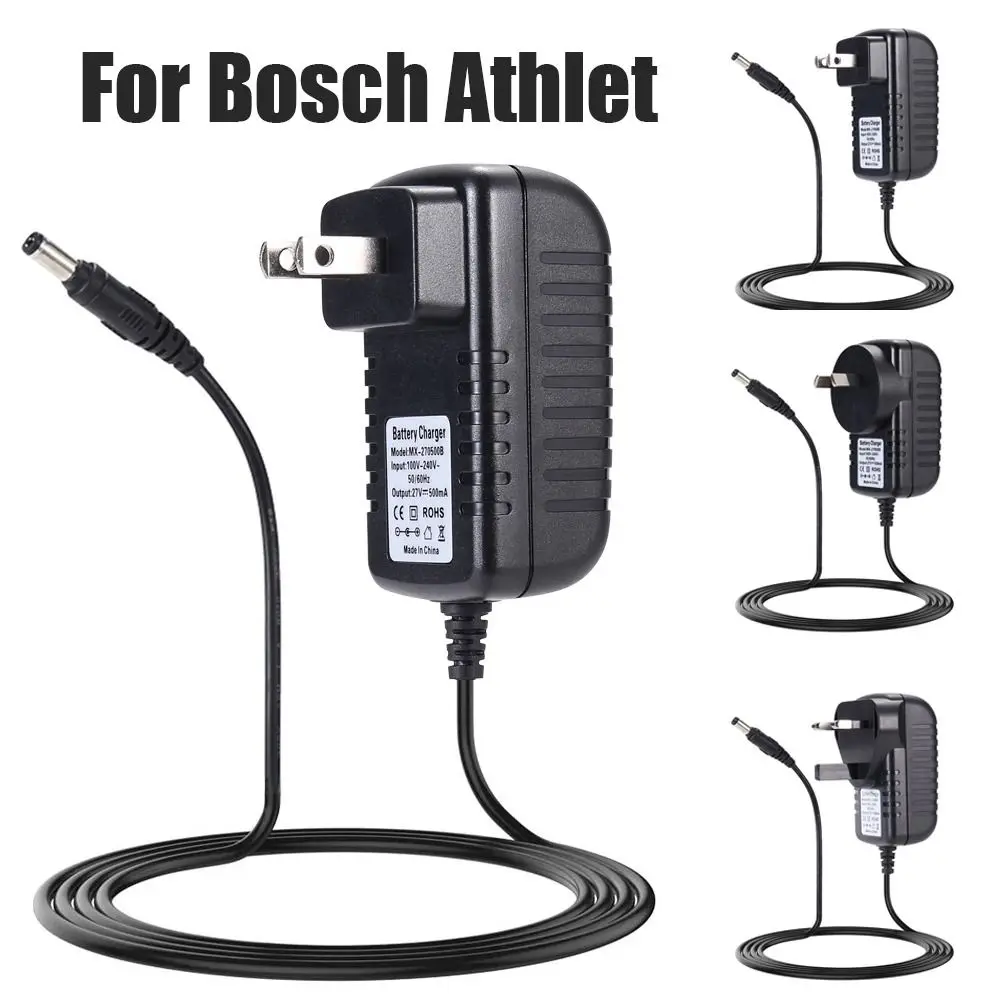 Substituição portátil da doca de carregamento, adaptador do cabo, 22V, adaptador de energia 0.5A, aspirador carregador para Bosch Athlet