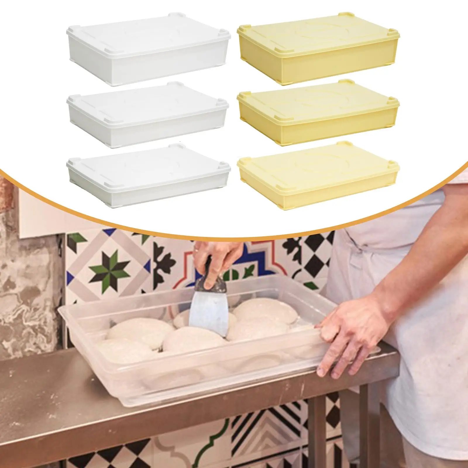 

Контейнер для расстойки теста для пиццы с крышкой, коробка для расстойки хлеба, портативный, для домашнего использования и ресторанов