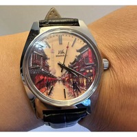 Shanghai 36MM Hand-Wind Mechanical Watch 7120 Waterproof Bauhaus Design Watch for Men enamel dial