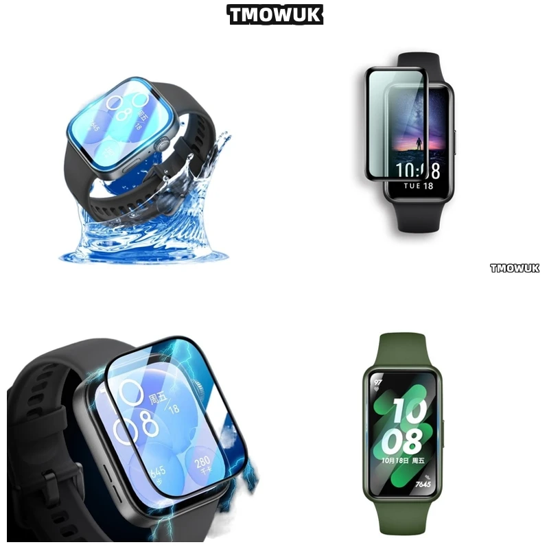 

For Huawei Band 6 7 8 9 10 B6 B7 Watch D2 Fit 3 4 Pro Special Edition Full Cover 3D Curved Screen Film Flexible Protective