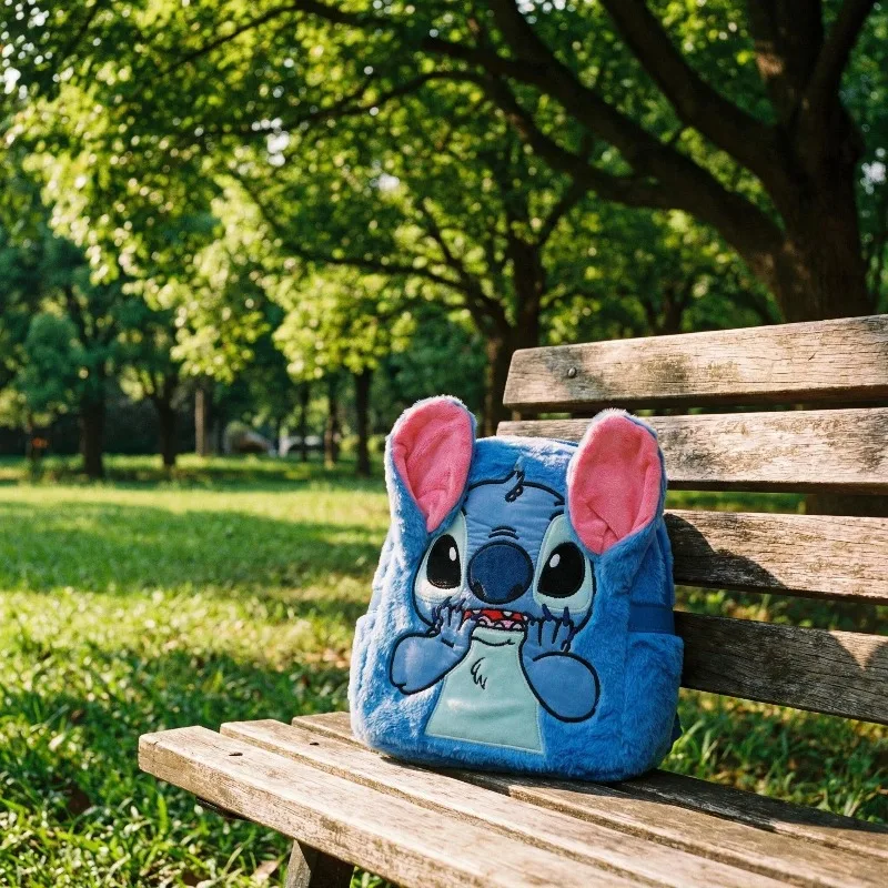 

Disney high-quality sewn plush backpack cartoon fashion 3D mini women's backpack large capacity cute girls school bag
