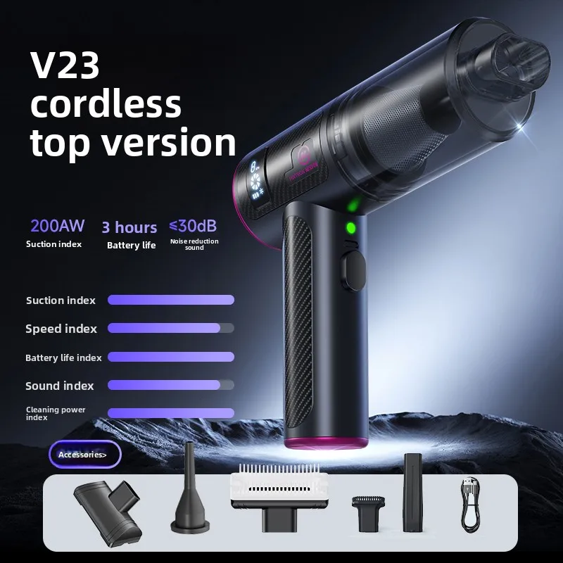 Automatic Pet Hair Vacuum Cleaner Handheld Mini Powerful Brushless Portable for Cat Dog Home Sofa