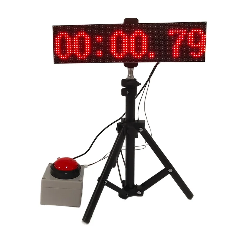 

"Wired LED Event Timer - Count-Up/Down Control with Manual Trigger Button for Competitions"