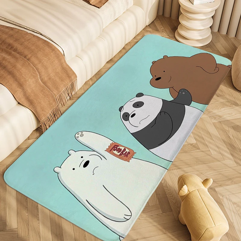 

Bathroom Carpet Anti Slip Bear Panda Cartoon Cute Kitchen Treadmill Rugs Washable Non-slip Bedroom Foot Mat Home Decorations