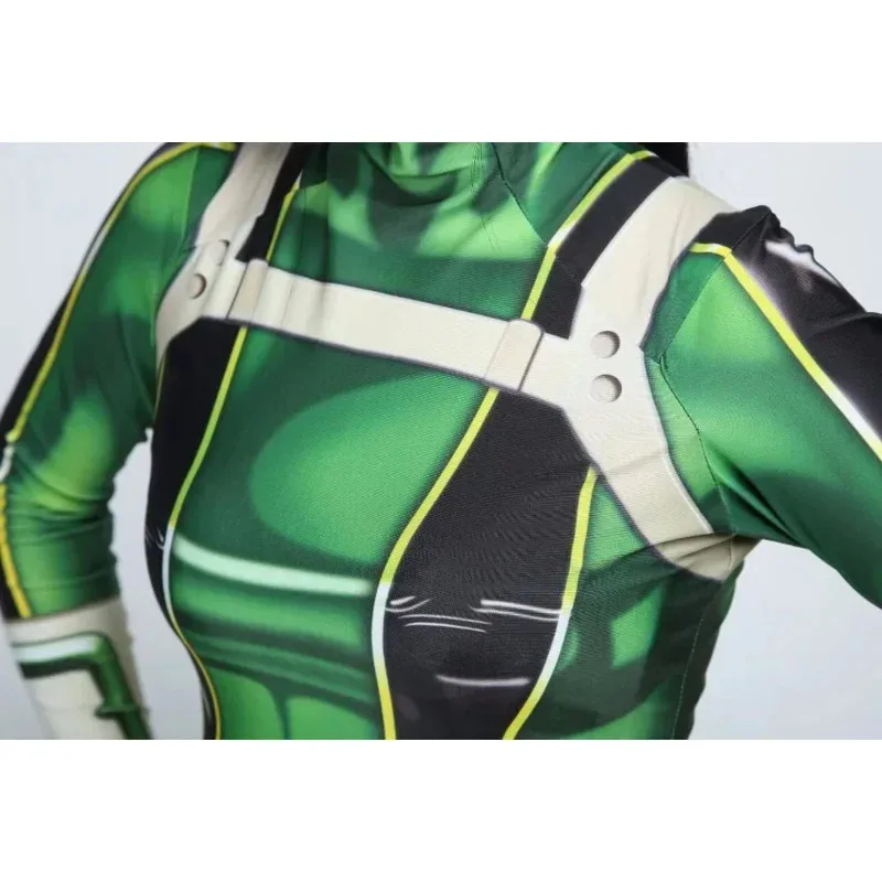 Alta calidad 3D impreso Boku no hero academia Froppy Cosplay disfraces Pro Tsuyu Asui Zentai mono/