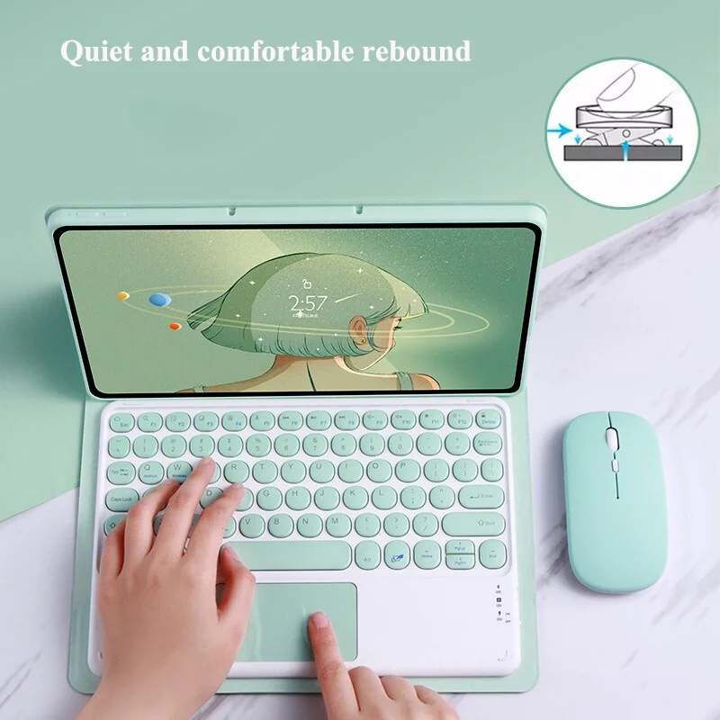 ASH for OnePlus Pad 2 12.1 Pro 12.1 Inch Go 11.35 for OnePlus Pad 11.61 Case Bluetooth Keyboard Case with Mouse Smart Flip Cover