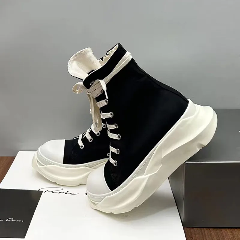 High top shoes for men in spring and summer, double layered thick soles, increased height, casual shoes, lace up for slimming ef