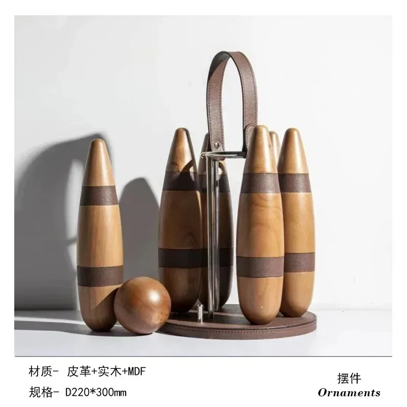 Modern simple wooden geometric special-shaped creative desktop ornament, model room shelf decoration in hotel lobby