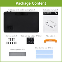 Waveshare ARGON ONE V5 Case For Raspberry Pi 5, Dual M.2 NVMe PCIe Slots, Compatible With Standard Raspberry Pi HATs