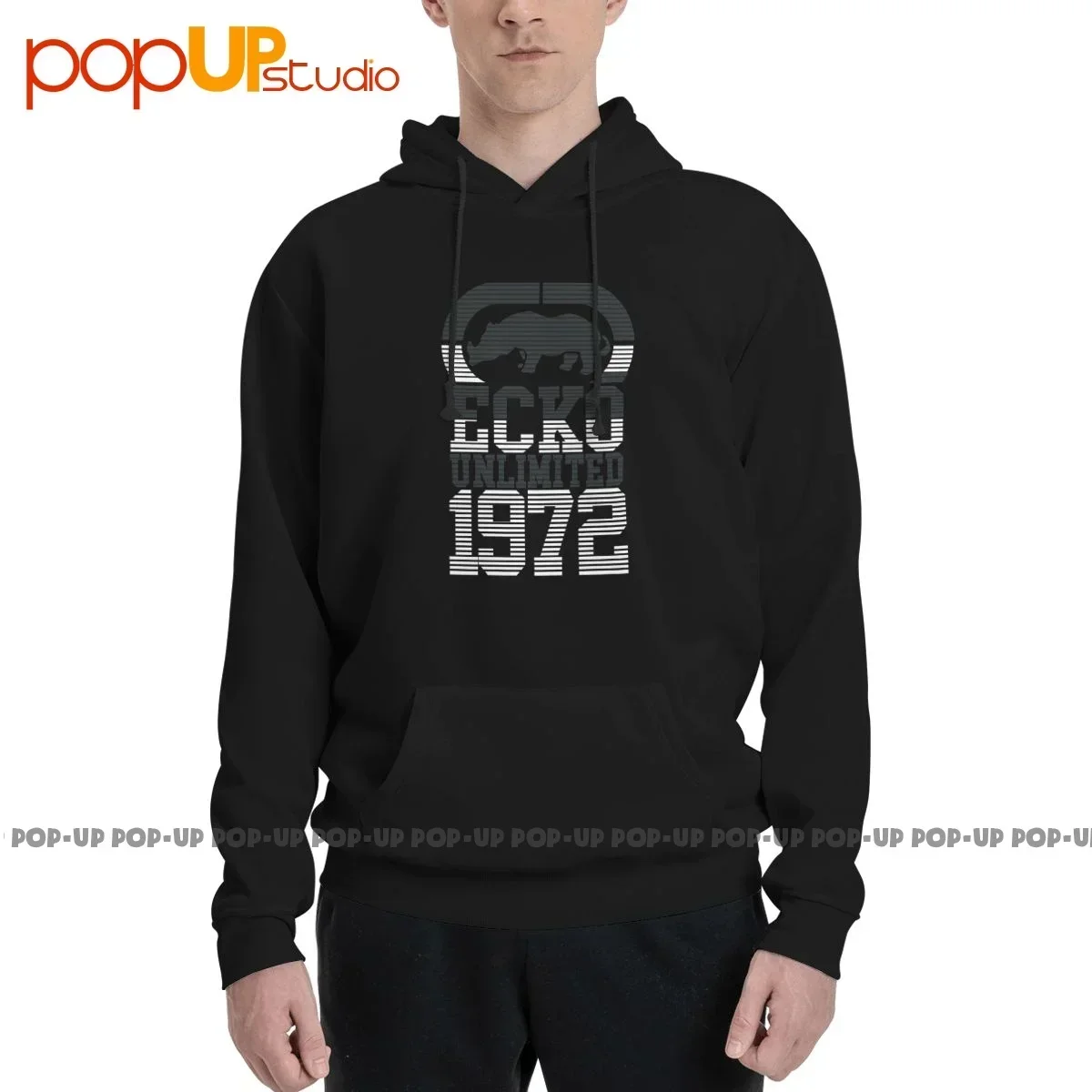 Ecko_Unltd Iron Side Rhino Logo Hoodie Sweatshirts Hoodies Rare Unique Splicing Hot Selling